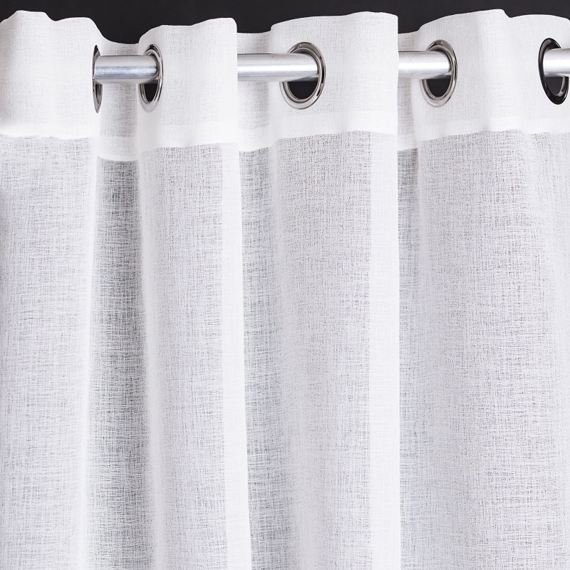 Firana z kółkami STELLA CHIC 140x270 off white